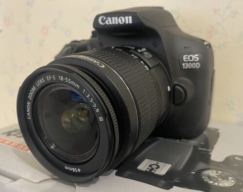 Canon EOS Rebel T6 1300D Camera & 18-55mm Lens – Black- MINT CONDITION