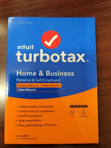 SEALED 2021 Intuit 5100178 Tax Preparation Software Home Business Self Employed