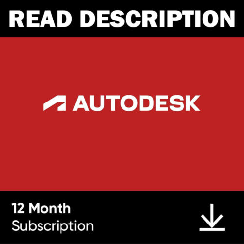 Autodesk AutoCAD 1 Year All Apps READ DESCRIPTION