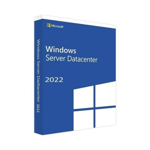 Windows Server 2022 Datacenter Edition with 50 CALs. Retail License, English.