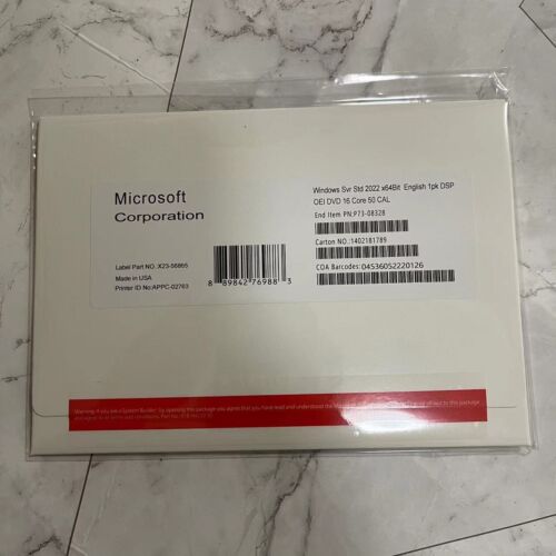 Microsoft Windows Server 2019 Datacenter 16-Core 64 bit DVD Kit + PRODUCT KEY HD