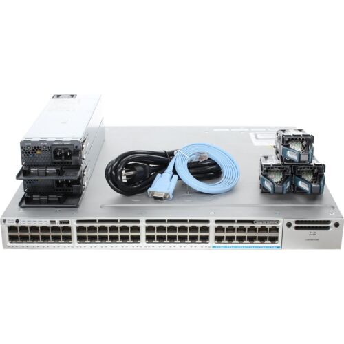 Cisco Catalyst WS-C3850-12X48U-S 48P 1GbE 12P 10GbE UPoE 2PSU Switch