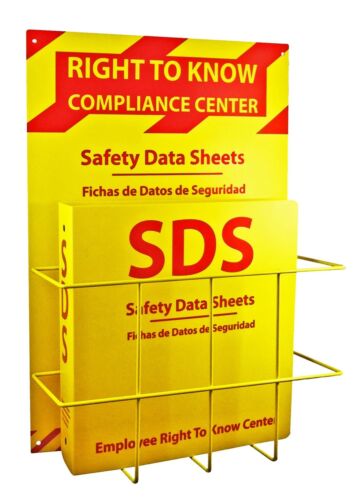 SDS Compliance Center – Bilingual Right to Know Station – 2″ Binder with Wall…