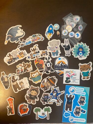 Set of Salesforce Stickers and Pins