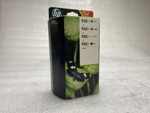 HP inc. Combo 4 Pack 940XL Blk High Yield, Cyan, Magenta &Yellow. New Sealed