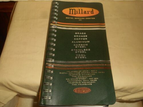 MILLARD Metal Service Center Southington, Boston MA Salesman Catalog Handbook