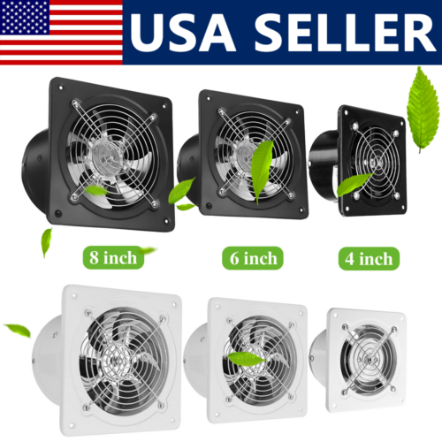 4/6/8/10″ Exhaust Fan Ventilation Extractor Fan 110V Wall-Mounted Square Blower