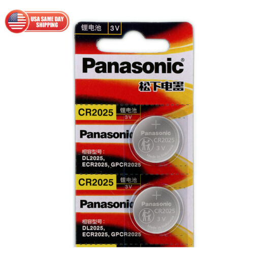 Panasonic CR2025 Battery 3V Lithium Coin Cell CR2025 Batteries (2 Count) Car Key