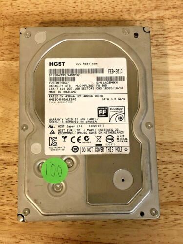 Hitachi HGST 4TB 3.5 HMS5C4040ALE640 Hard Drive HDD 0F19847 SATA  AF 512e LFF