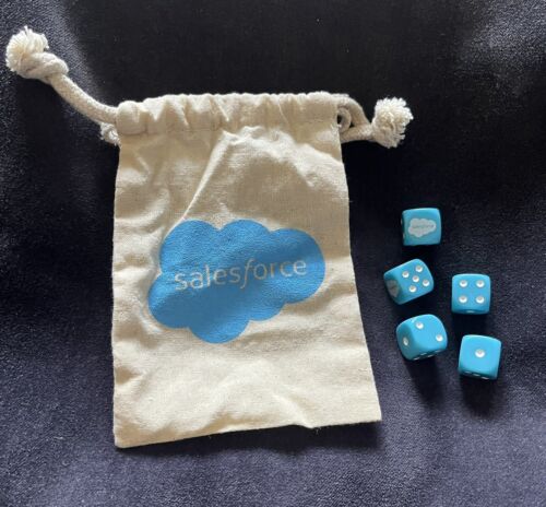 NEW Salesforce Dice (5) and Mini Bag