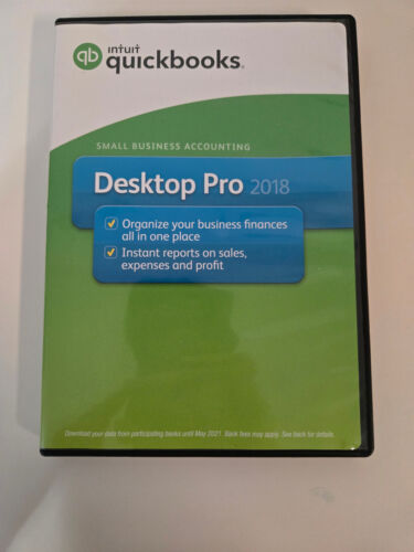 INTUIT QUICKBOOKS DESKTOP PRO 2018 FOR WINDOWS FULL DVD PC VERSION GENUINE