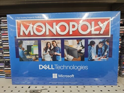 New Monopoly Dell Technologies Microsoft Board Game Factory SEALED New!!!!!