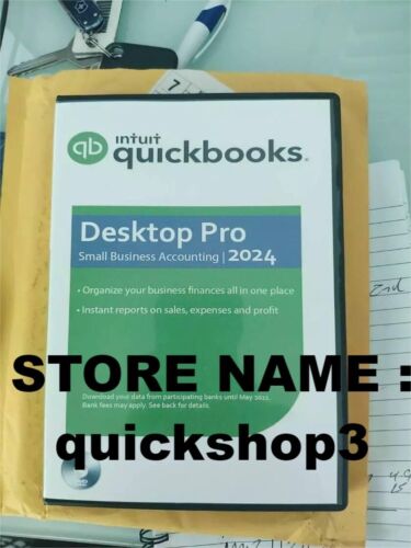 INTUIT QUICKBOOKS DESKTOP PRO 2024 Full Version DVD =3 USERS= LIFTIME LICENSE