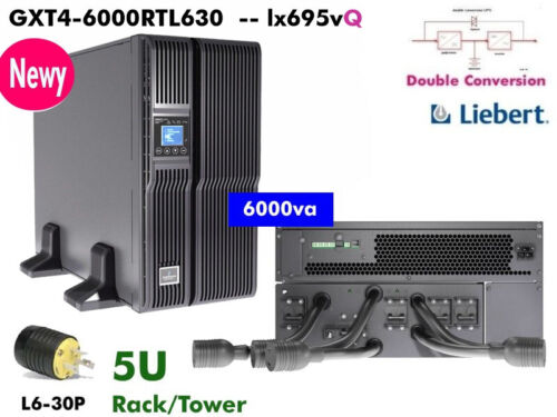 OpenBox~ Liebert GXT4 Online GXT4-6000RTL630 UPS 6000va 200-240v #NewCSB Batts