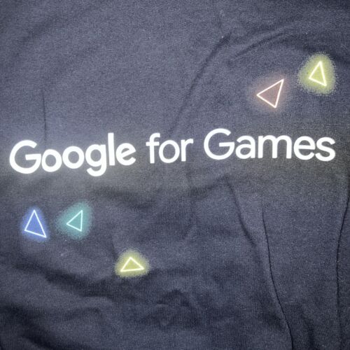 NWOT Official Employee Issued ‘GOOGLE For Games’ Sweatshirt Large Black Alphabet