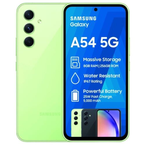 Samsung Galaxy A54 5G A546E 128GB DUOS GSM Unlocked (Latin/US) Lime -Mint