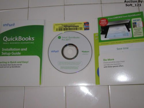 INTUIT QUICKBOOKS PRO 2011 FOR WINDOWS FULL RETAIL US VERSION =LIFTIME LICENSE=