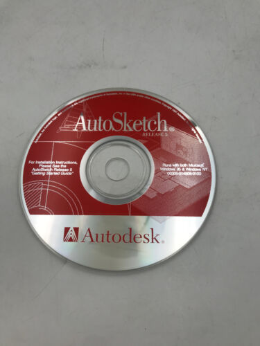 Autodesk AutoSketch Release 5 Disk ONLY For Windows 95 NT