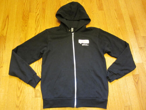 SPLUNK Hoodie Medium Black Hooded Sweatshirt Conference MD M American Apparel