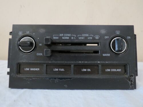 91-93 Caprice Impala SS Base AC Heater Climate Control Unit w Rear Defrost OEM