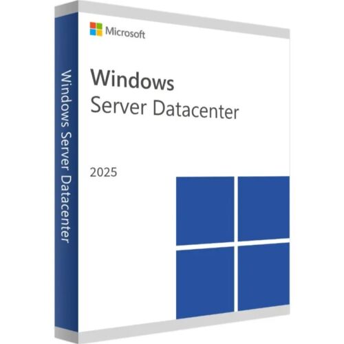 Windows Server 2025 Datacenter with 50 CALs, 512 Cores. Retail License, English.