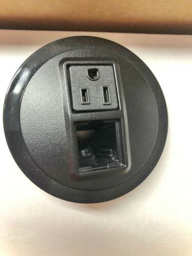 Byrne Black Power Data Center Node 1-Outlet 1-Blank Interlink IQ  #9808