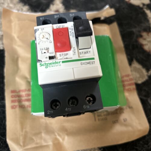 New Schneider Electric GV2ME07 Manual Motor Circuit Breaker 1.6-2.5 A