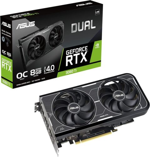 (Factory Refurbished) ASUS Dual NVIDIA GeForce DUAL-RTX3060TI-O8GD6X Video Card