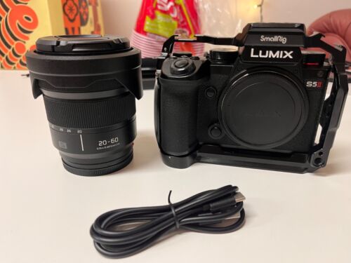 Panasonic Lumix S5 II Mirrorless w/ 20-60mm Lens + Cage Mic Batteries Charger