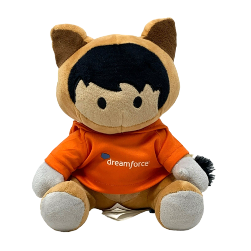 SALESFORCE Dreamforce Astro Trailhead Plush Mascot Orange Hoodie LKNU 2021