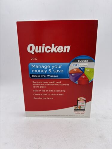 Intuit Quicken 2017 Deluxe For Windows NICE (Please Read)