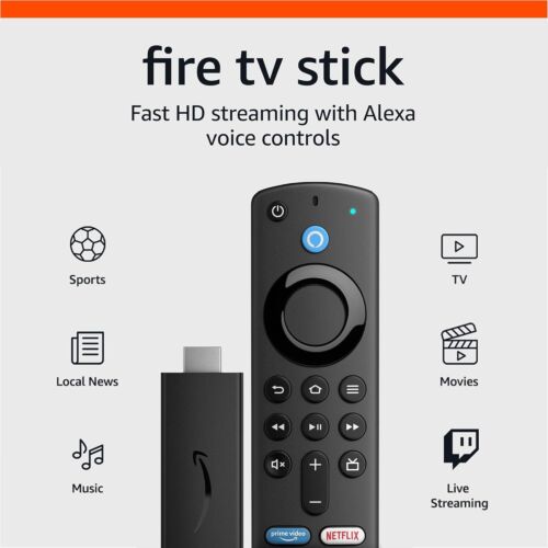 Amazon Fire TV Stick, HD, sharp picture quality, fast streaming, free & live…