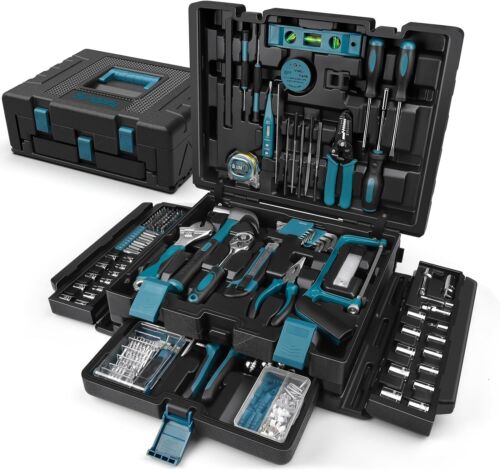 Sundpey 379-PCs Home Tool Kit – Portable Complete Household and Auto Blue