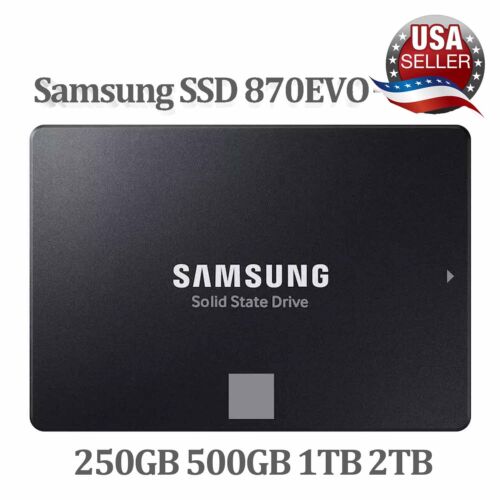 SAMSUNG SSD 870 EVO 2.5″ SATA III  Solid State Drive 2TB 1TB 500GB 250GB lot