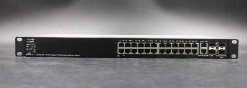 Cisco SG500-28P 28-Port PoE Stackable Managed Gigabit Network Switch TESTED