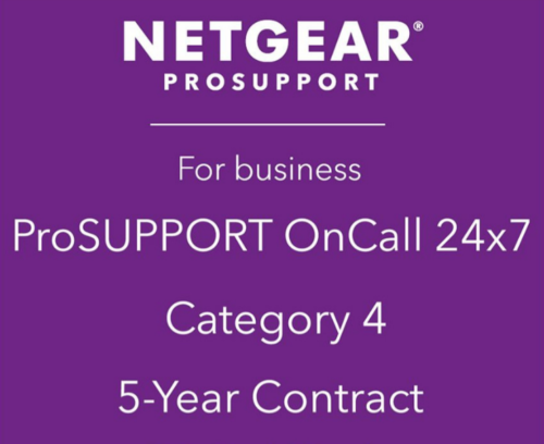 Netgear ProSupport 5-Year 24×7 On Call Technical Support, Category 4 PMB0354