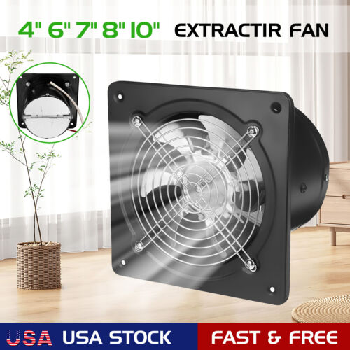 4″ 6″ 7″ 8″ 10″ Exhaust Fan Ventilation Extractor Fan Wall-Mounted Square Blower