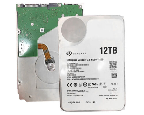 Seagate ST12000NM0127 12TB SATA 6Gb/s 256MB 7200RPM 3.5″ Enterprise Hard Drive