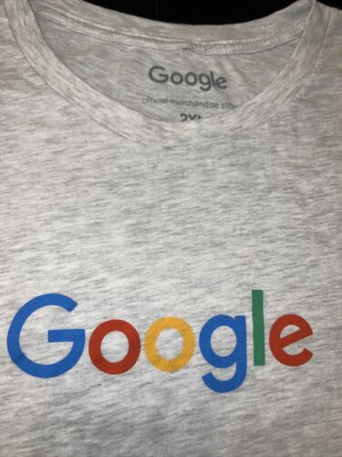 NWOT Official Google (Alphabet) L/S Gray Shirt 2XL Brin Page GoogleX Android XXL