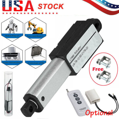 VEVOR Linear Actuator 12V 6 Inch High Load 330lbs/1500N 0.19″/s IP54 Protection