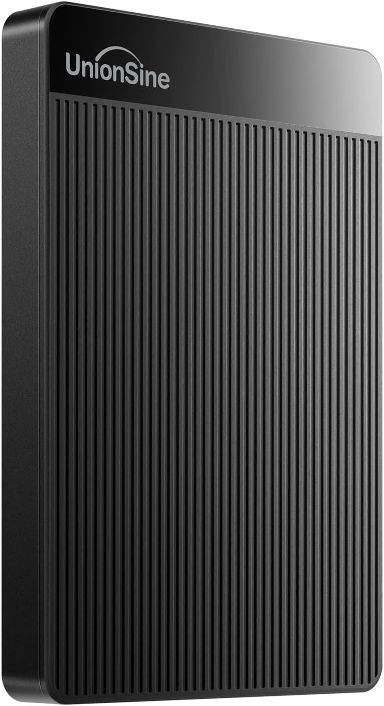 UnionSine 1TB Ultra Slim Portable External Hard Drive HDD-USB 3.0 for PC, Mac, Laptop, PS4, Xbox one, Xbox 360-HD2510(Black)