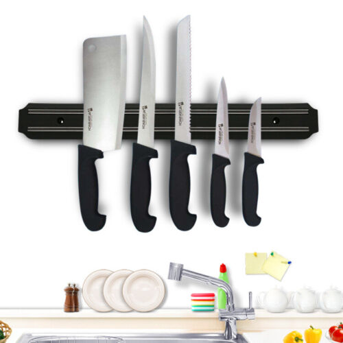 Wall Mount Magnetic Knife Scissor Storage Holder Rack Strip Kitchen Tool