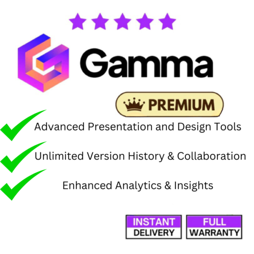 Gamma AI (Pro Plan) Account – Data Visualisation & AI Insights Platform