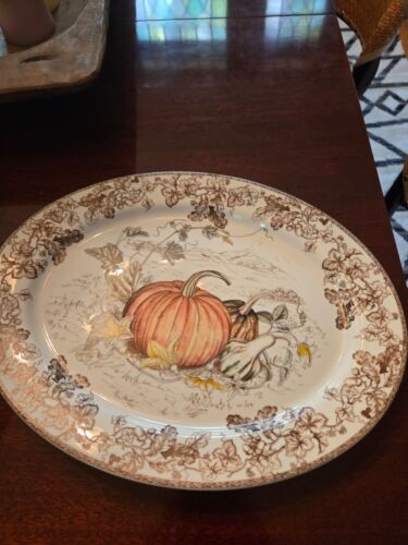 WILLIAMS SONOMA PLYMOUTH PUMPKIN PLATTER