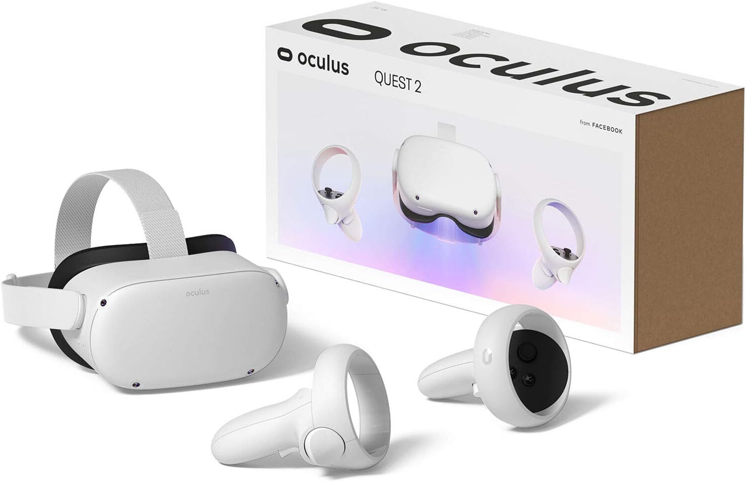 Oculus Quest 2 Advanced All-in-One Virtual Reality Gmaing VR Headset 128GB Set, White