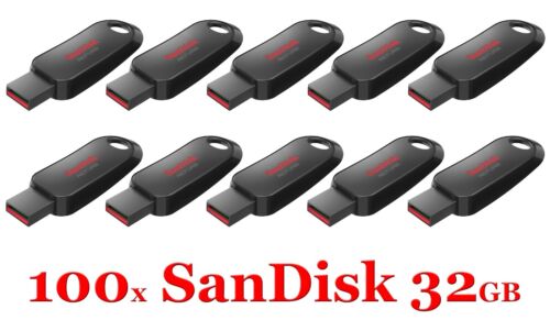 LOT 100x SanDisk Cruzer Snap USB 2.0 Flash Drive 32GB SDCZ62-032G