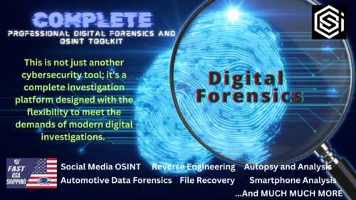 Pro Digital Forensics Toolkit  OSINT SMARTPHONE PC AUTO AUTOPSY Bootable USB