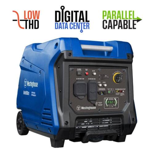 Westinghouse Gas Inverter Generator 5000W/3900W Recoil-Start, LED Data Center