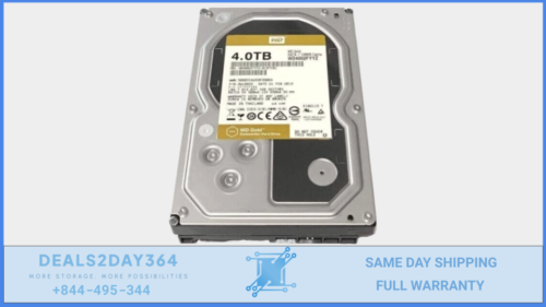 WD 4TB Gold Enterprise – 7200 RPM SATA 6Gb/s 128MB CACHE 3.5″ HDD – WD4002FYYZ