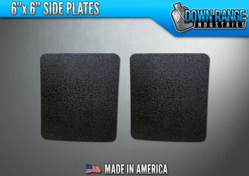 AR500 Level 3 III Body Armor Plates Pair – Curved 6×6 Side Plates